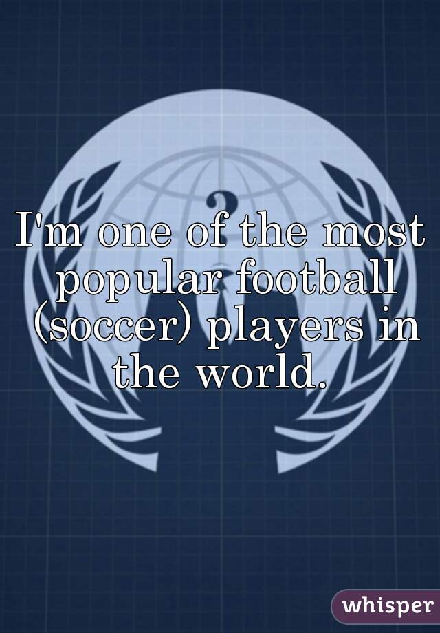 I'm one of the most popular football (soccer) players in the world. 