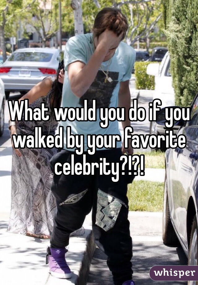 What would you do if you walked by your favorite celebrity?!?!