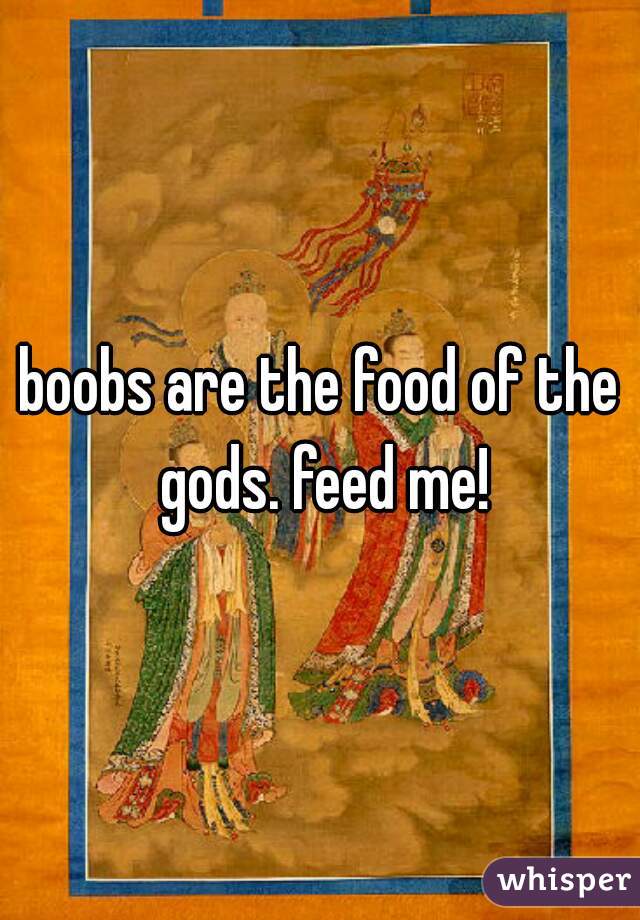 boobs are the food of the gods. feed me!