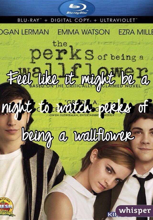 Feel like it might be a night to watch perks of being a wallflower 