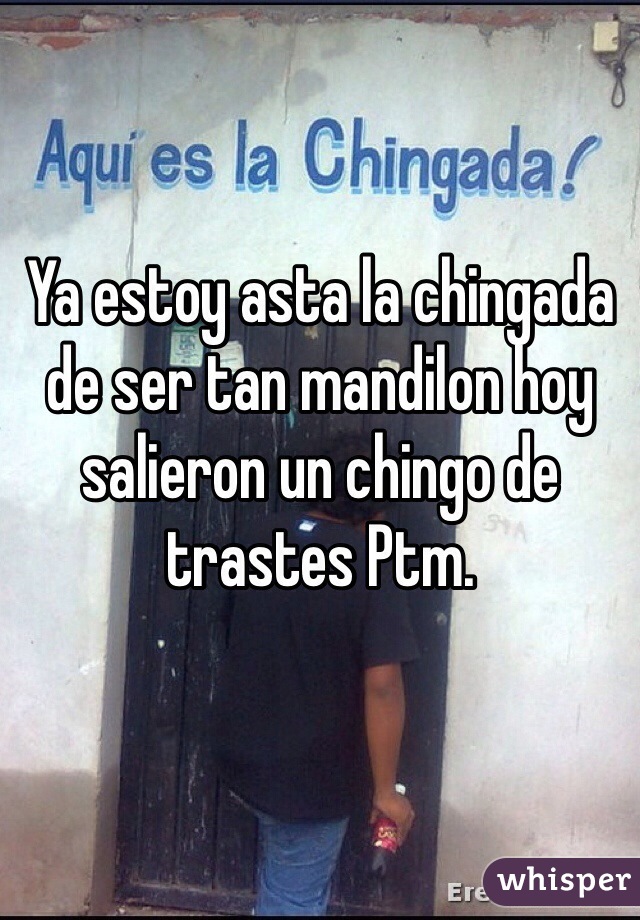 Ya estoy asta la chingada de ser tan mandilon hoy salieron un chingo de trastes Ptm. 