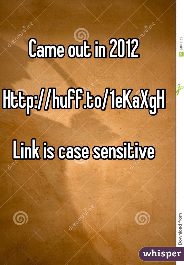 Came out in 2012

Http://huff.to/1eKaXgH

Link is case sensitive