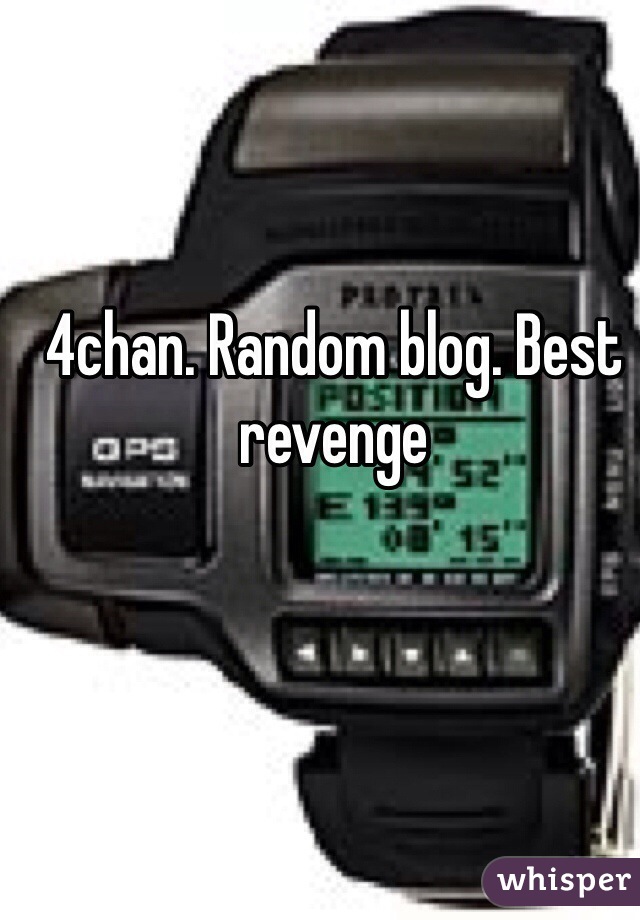 4chan. Random blog. Best revenge 