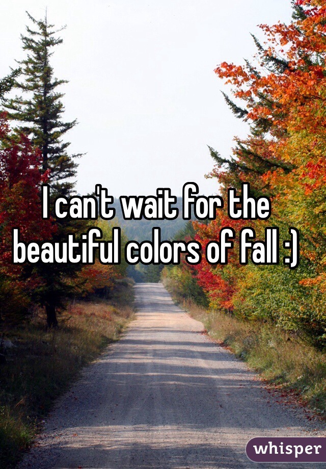 I can't wait for the beautiful colors of fall :) 