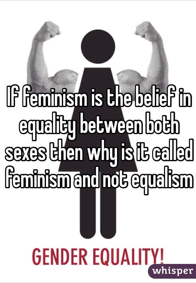 If feminism is the belief in equality between both sexes then why is it called feminism and not equalism