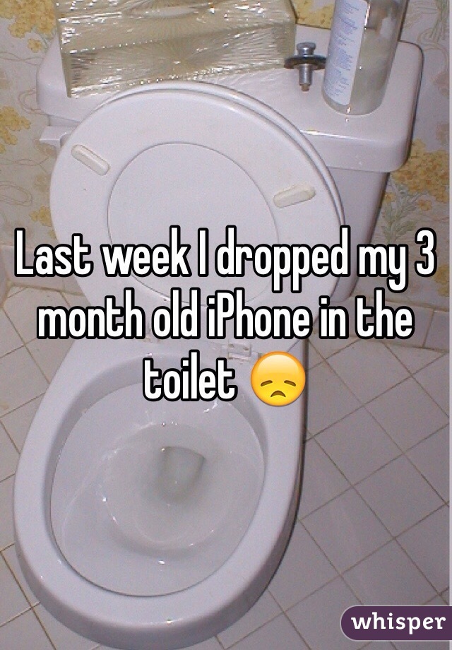 Last week I dropped my 3 month old iPhone in the toilet 😞