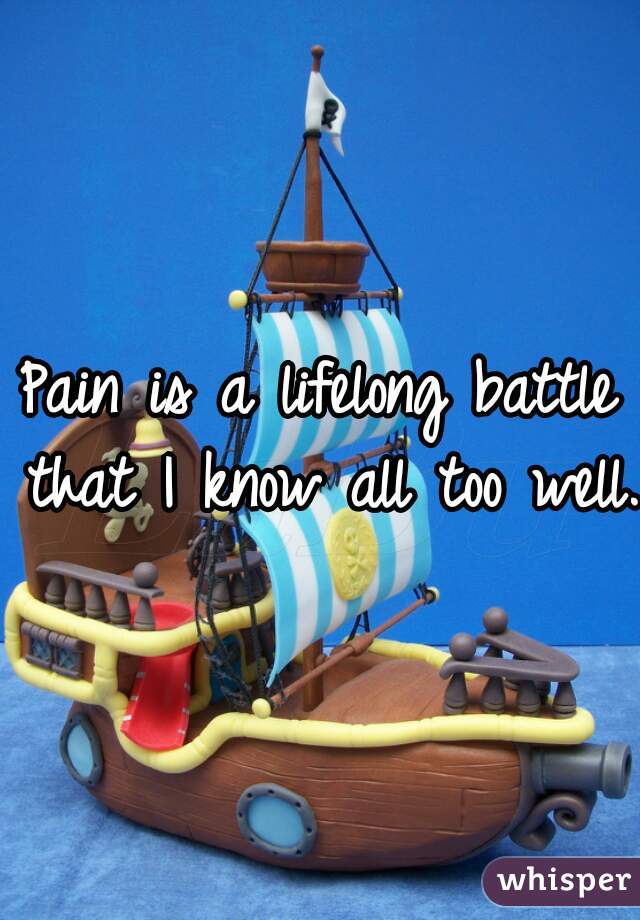 Pain is a lifelong battle that I know all too well.