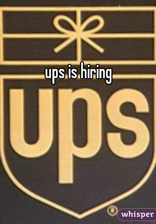 ups is hiring