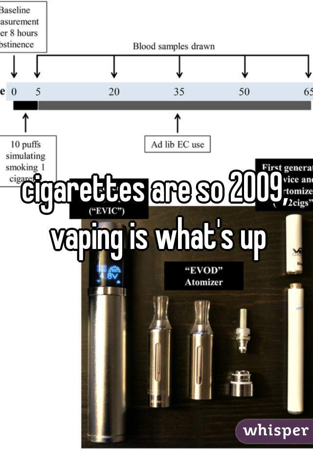 cigarettes are so 2009, vaping is what's up