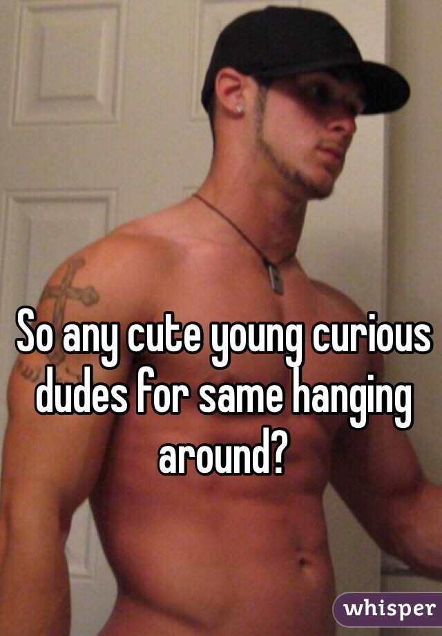 So any cute young curious dudes for same hanging around? 