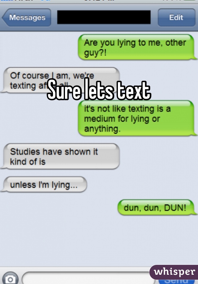 Sure lets text 