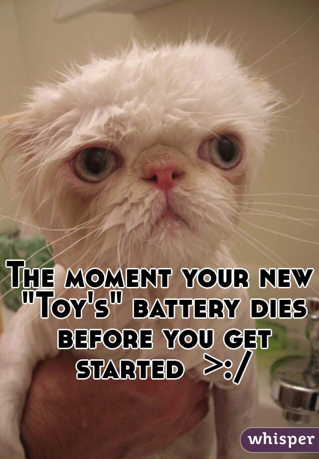 The moment your new "Toy's" battery dies before you get started  >:/