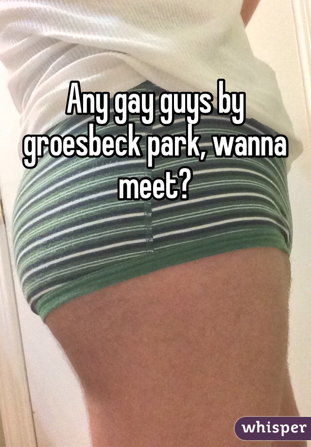 Any gay guys by groesbeck park, wanna meet?