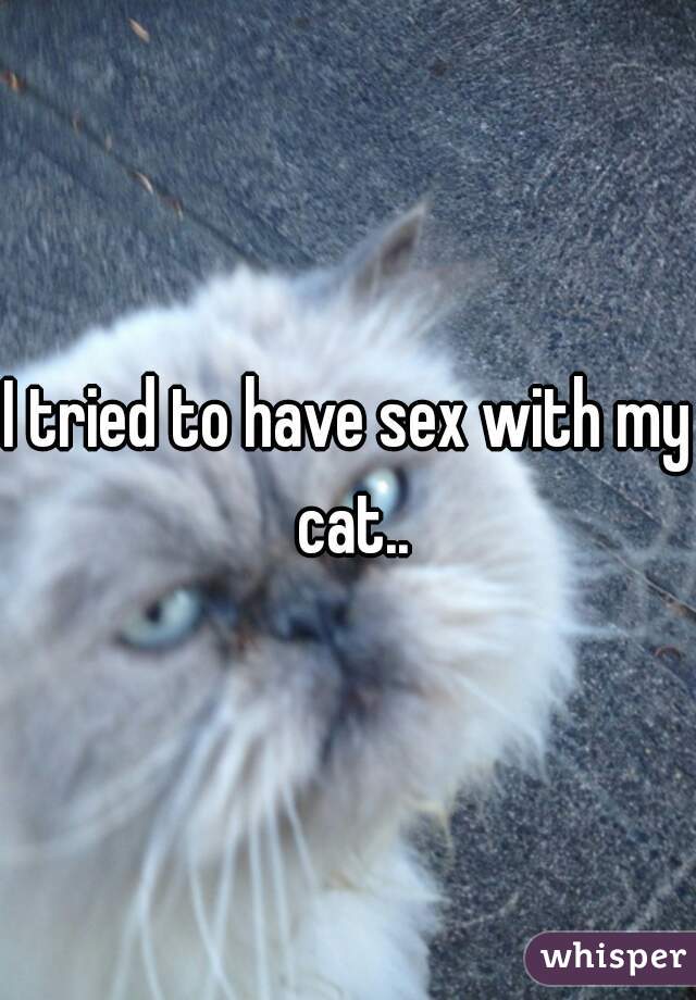 I tried to have sex with my cat..