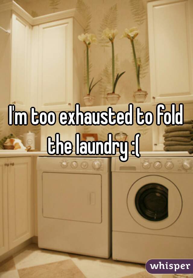 I'm too exhausted to fold the laundry :(  