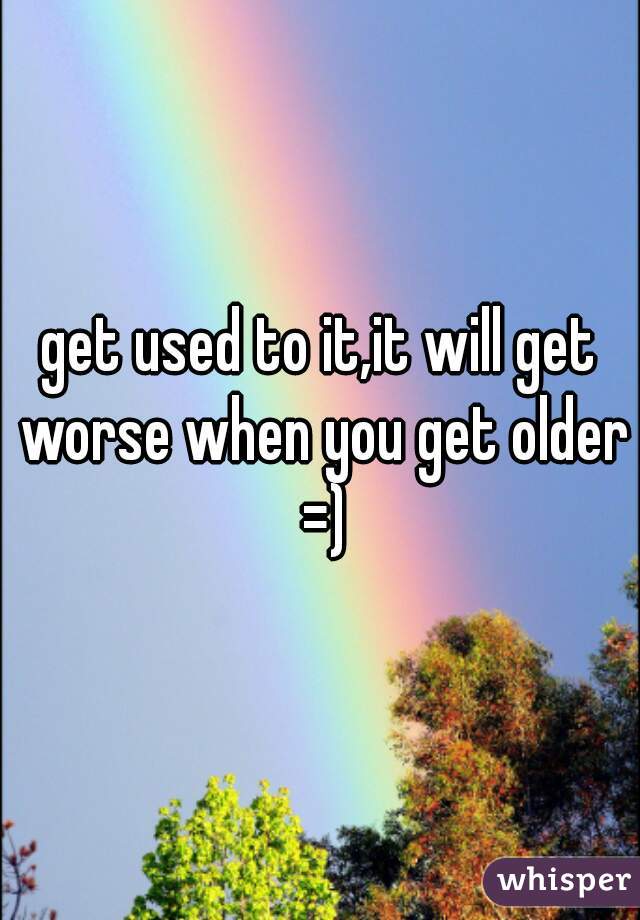 get used to it,it will get worse when you get older =)