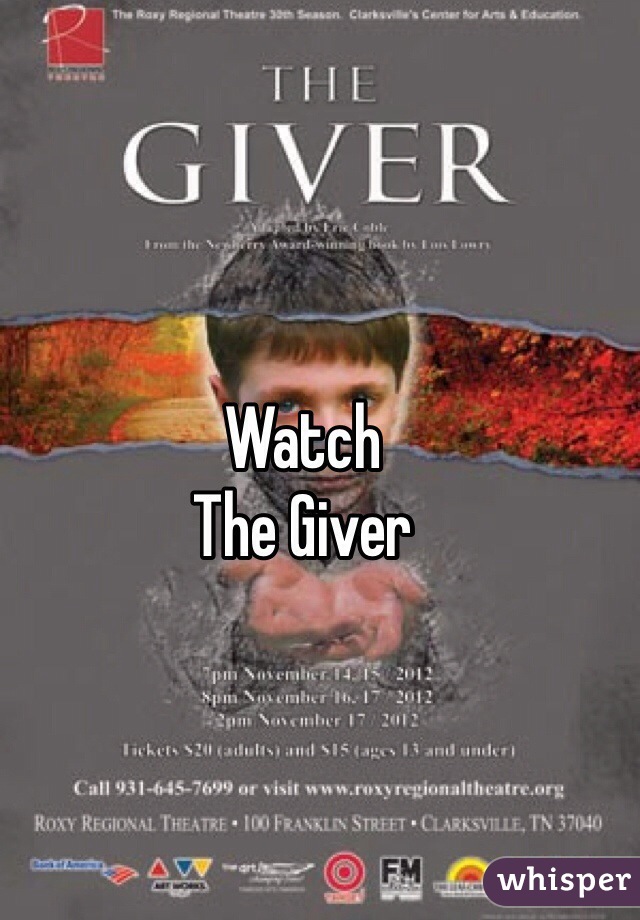Watch 
The Giver 