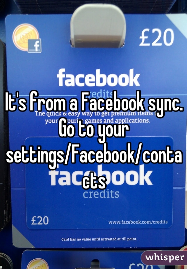 It's from a Facebook sync. Go to your settings/Facebook/contacts