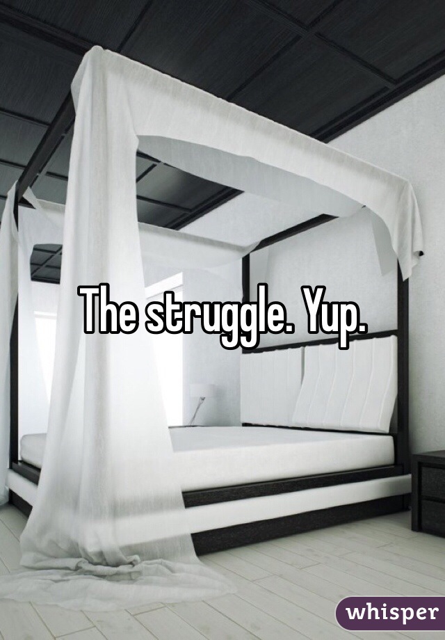 The struggle. Yup.