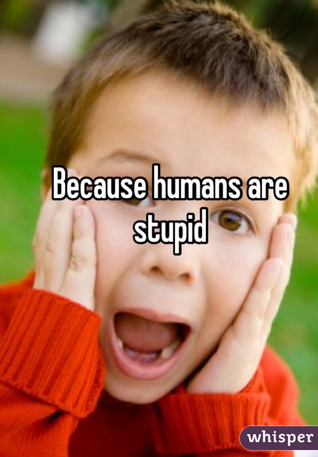 Because humans are stupid 
