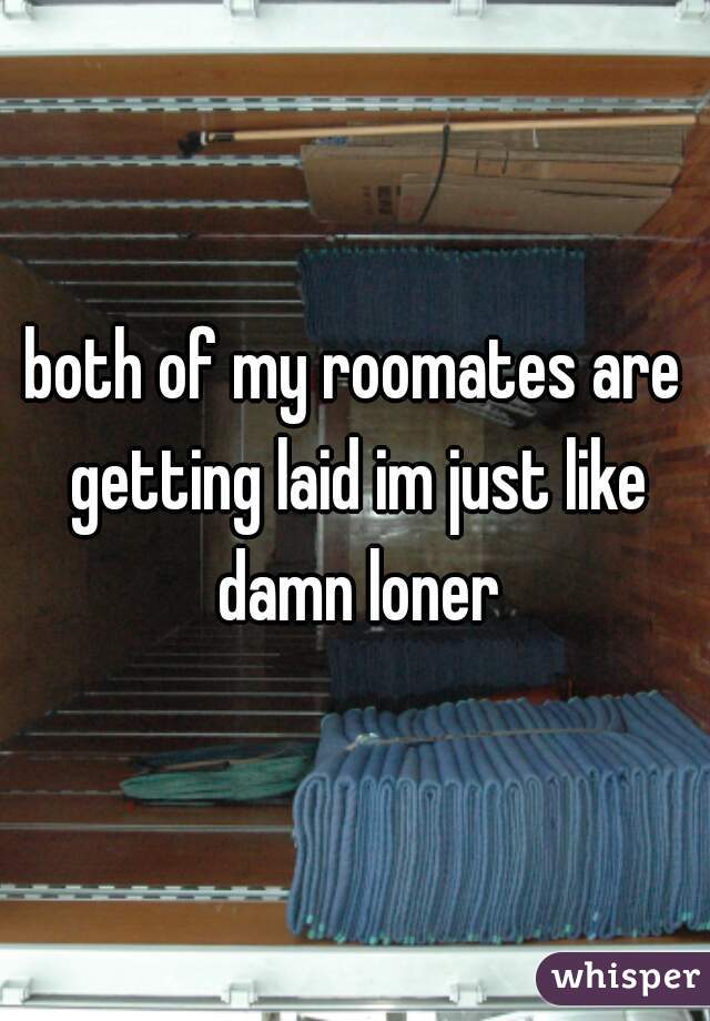both of my roomates are getting laid im just like damn loner