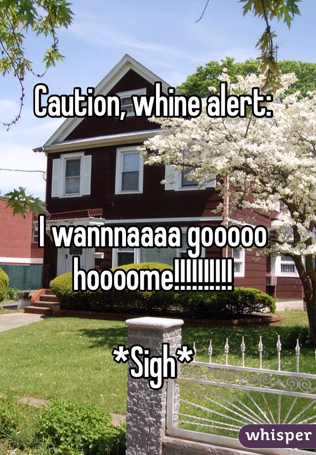 Caution, whine alert:


I wannnaaaa gooooo hoooome!!!!!!!!!! 

*Sigh*