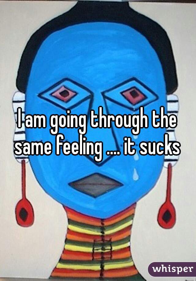 I am going through the same feeling .... it sucks 