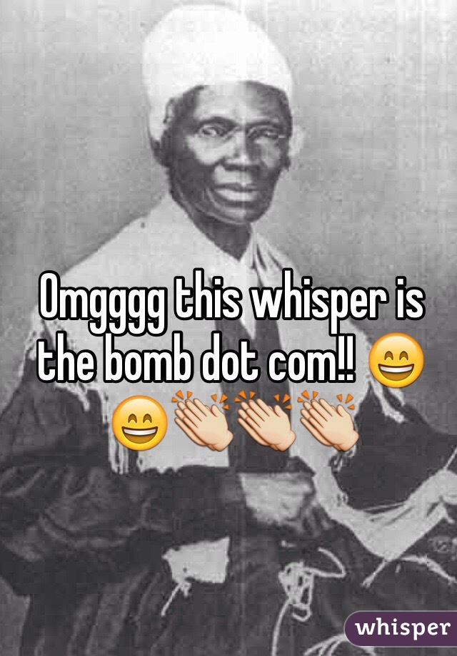 Omgggg this whisper is the bomb dot com!! 😄😄👏👏👏