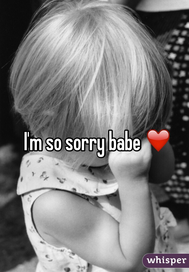 I'm so sorry babe ❤️