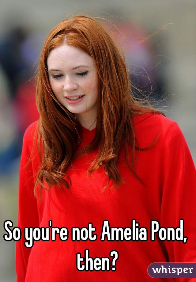 So you're not Amelia Pond, then?