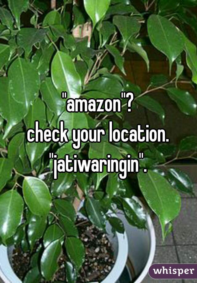 "amazon"?
check your location.
"jatiwaringin".