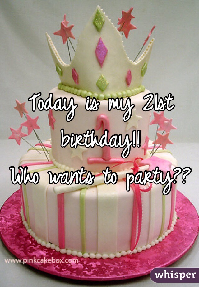 Today is my 21st birthday!!
Who wants to party??