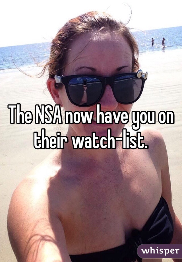 The NSA now have you on their watch-list.