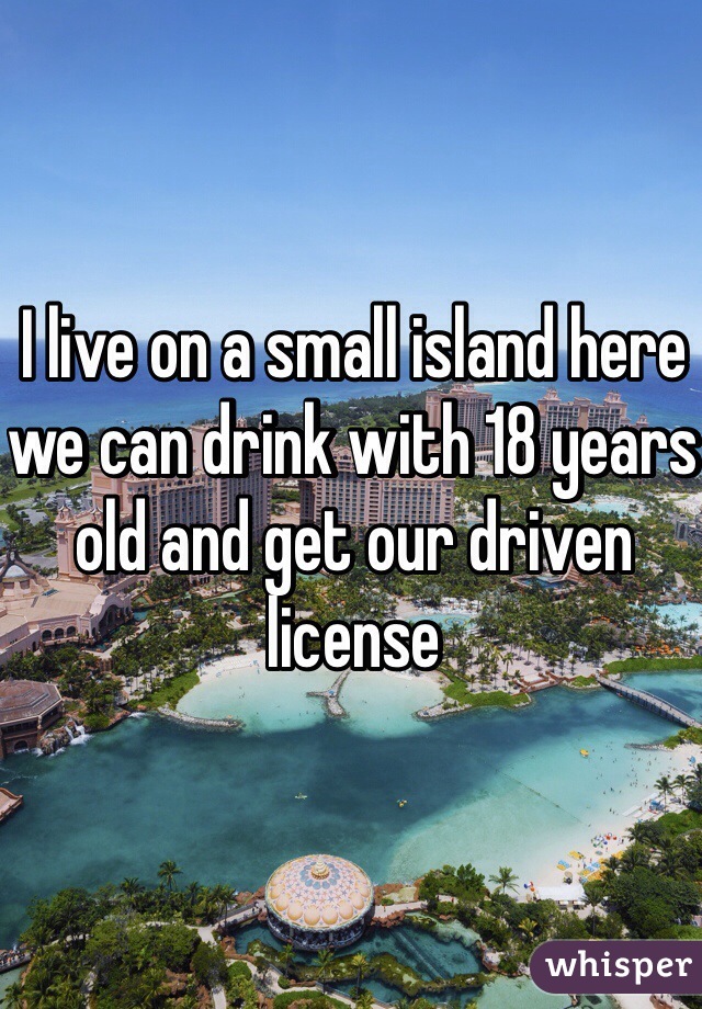 I live on a small island here we can drink with 18 years old and get our driven license   