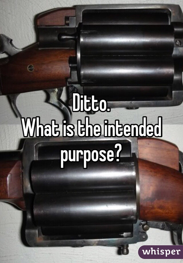 Ditto.
What is the intended purpose?