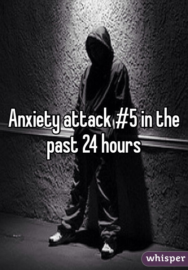 Anxiety attack #5 in the past 24 hours