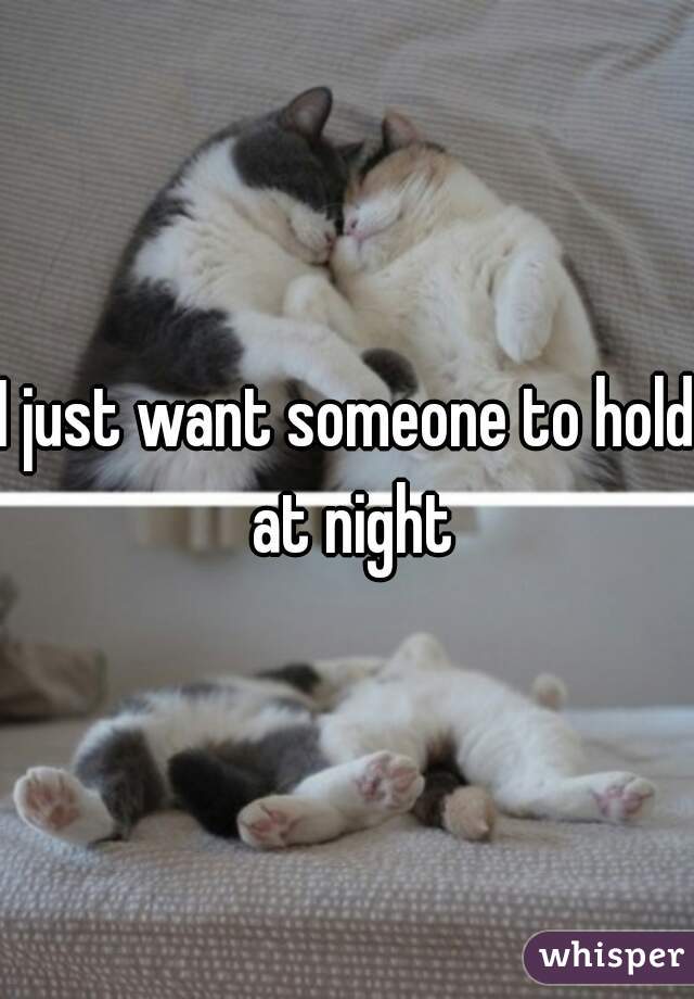 I just want someone to hold at night
