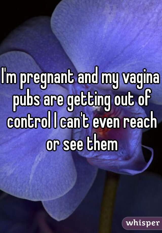 I'm pregnant and my vagina pubs are getting out of control I can't even reach or see them