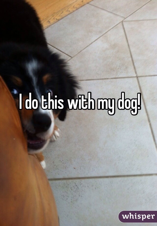 I do this with my dog!