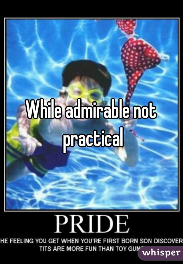 While admirable not practical