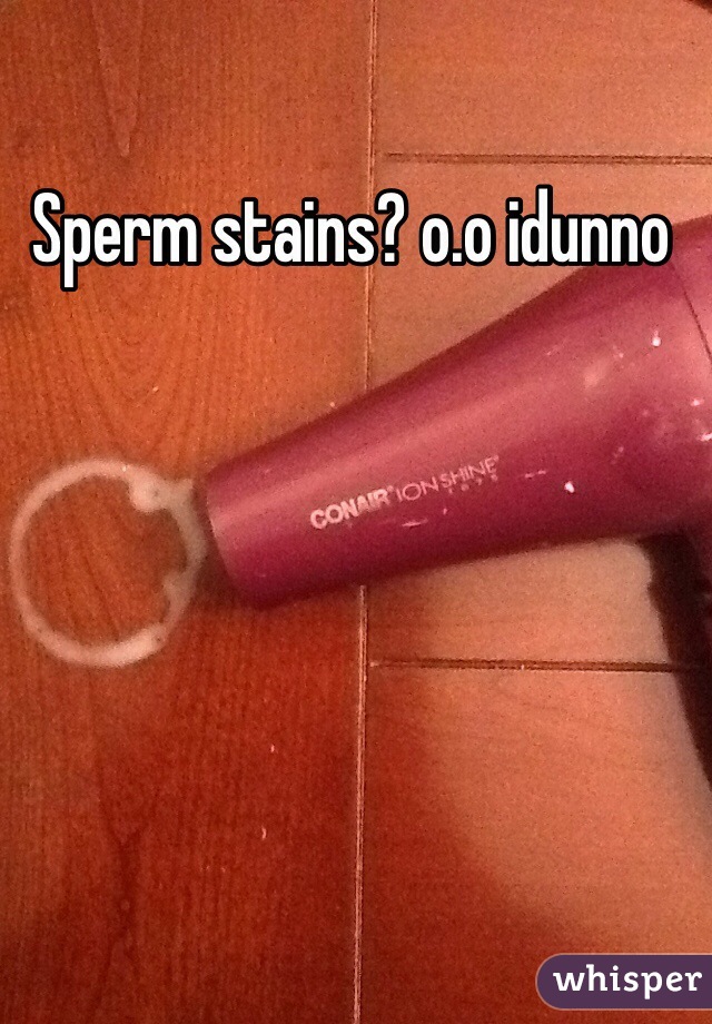 Sperm stains? o.o idunno 