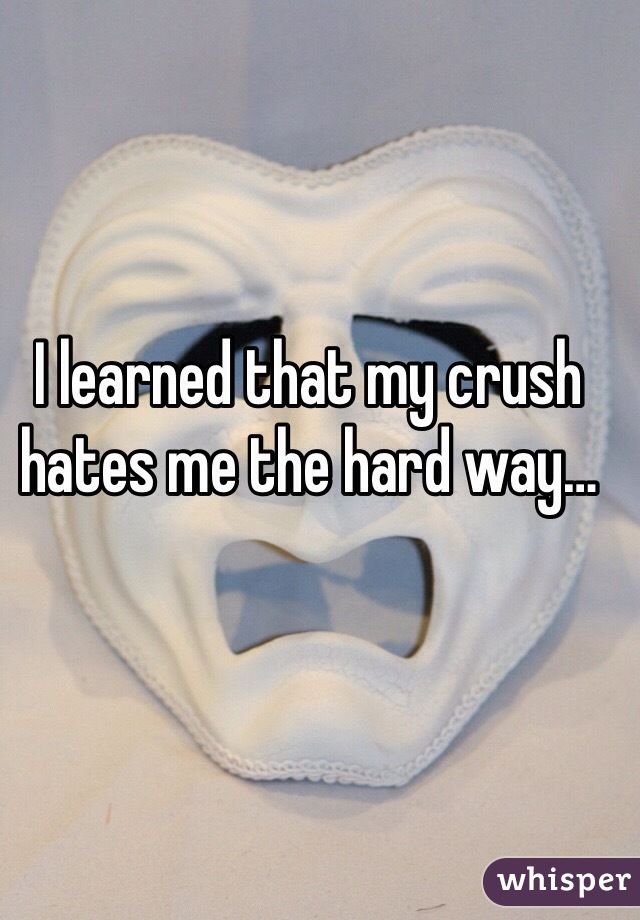 I learned that my crush hates me the hard way…