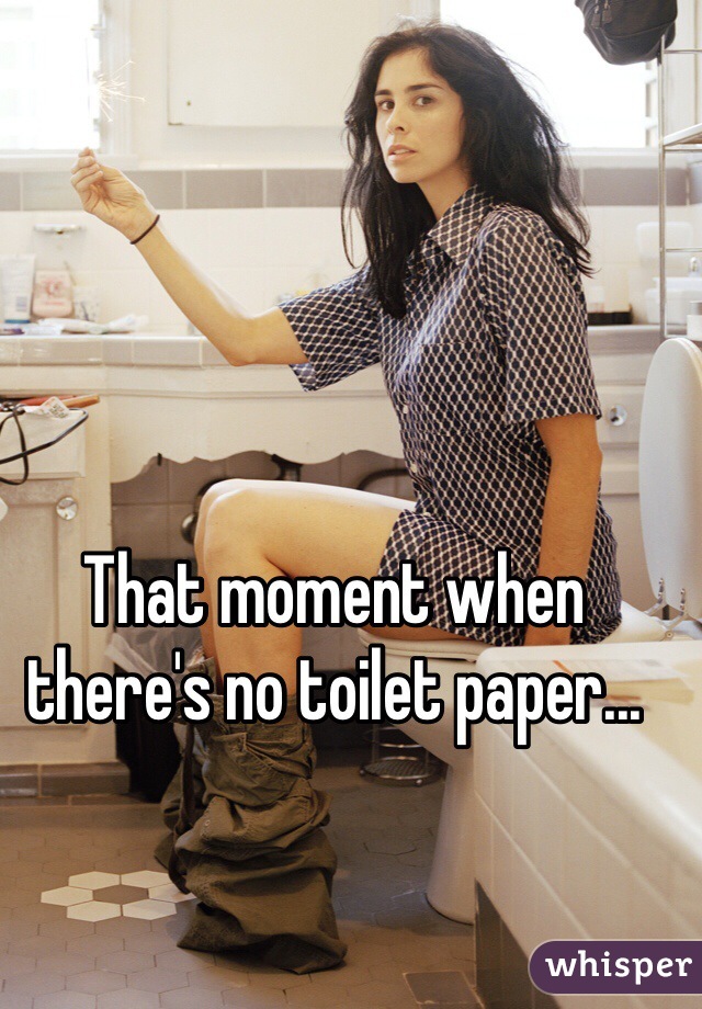 That moment when there's no toilet paper...