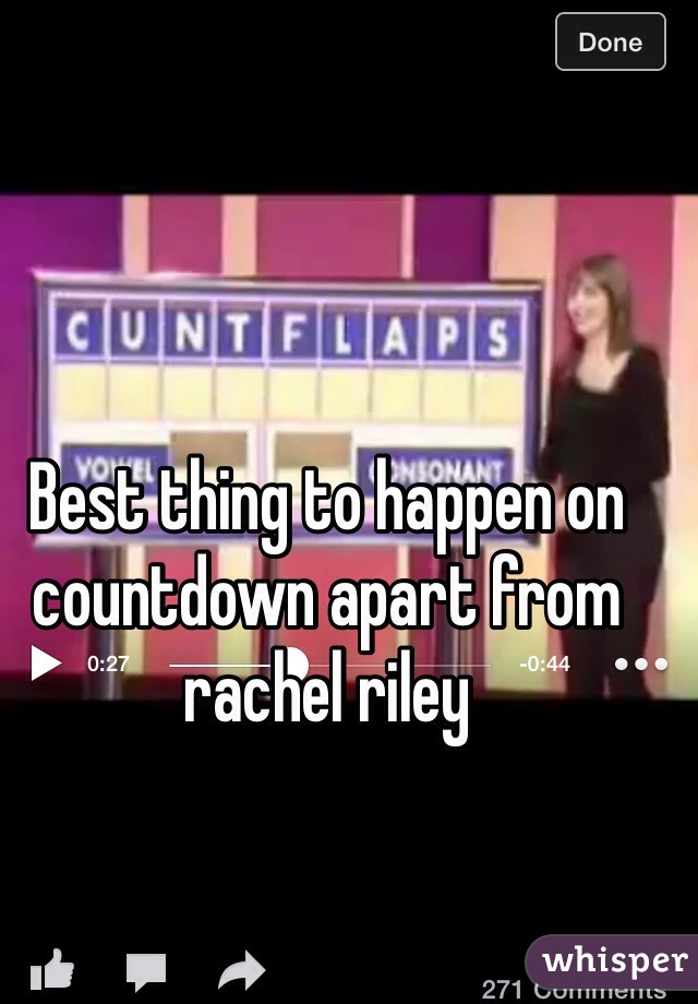 Best thing to happen on countdown apart from rachel riley