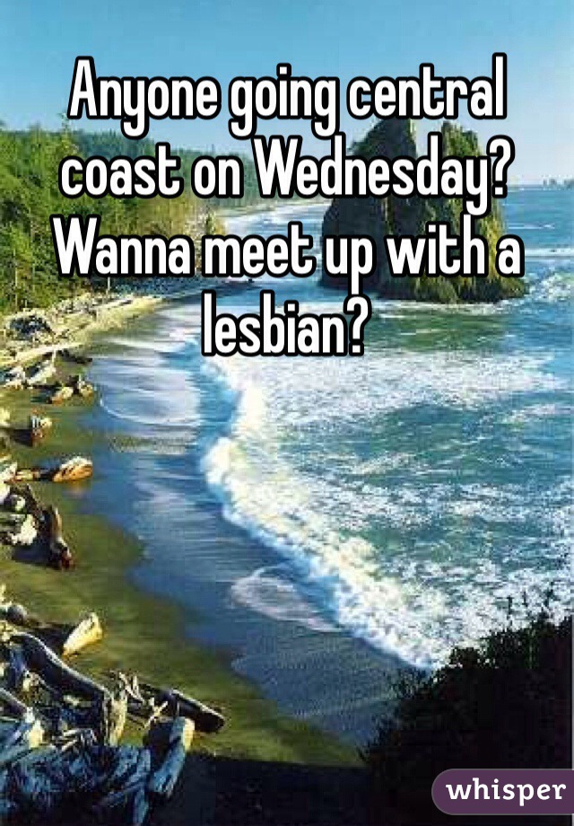 Anyone going central coast on Wednesday? Wanna meet up with a lesbian? 