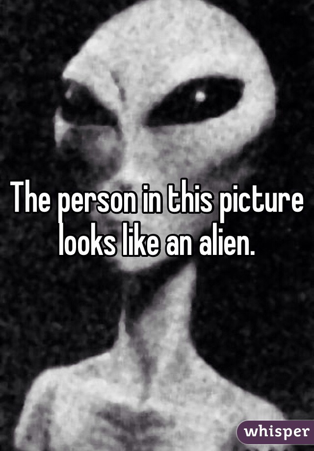 The person in this picture looks like an alien. 