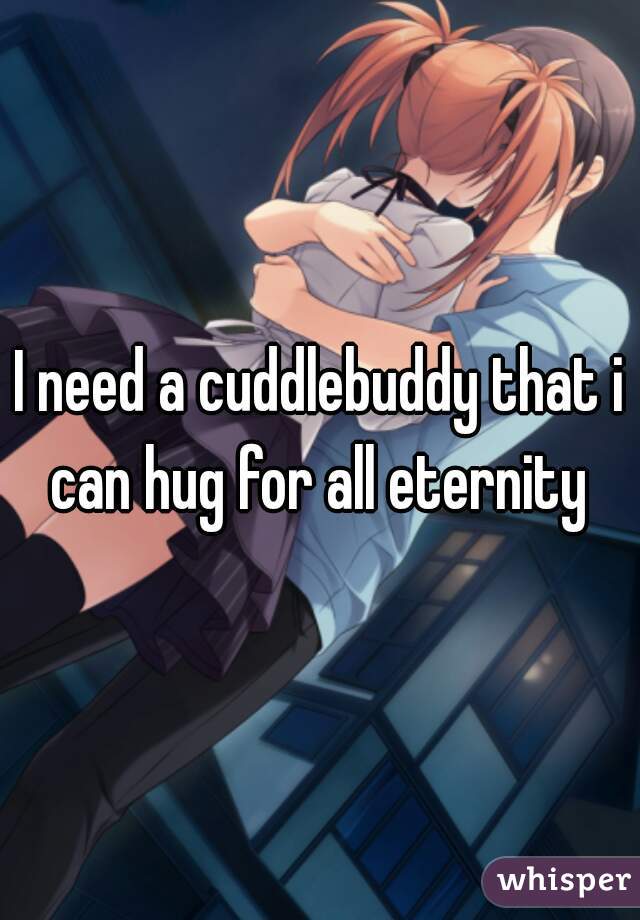 I need a cuddlebuddy that i can hug for all eternity 