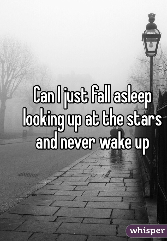 Can I just fall asleep looking up at the stars and never wake up