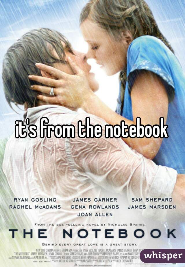 it's from the notebook
