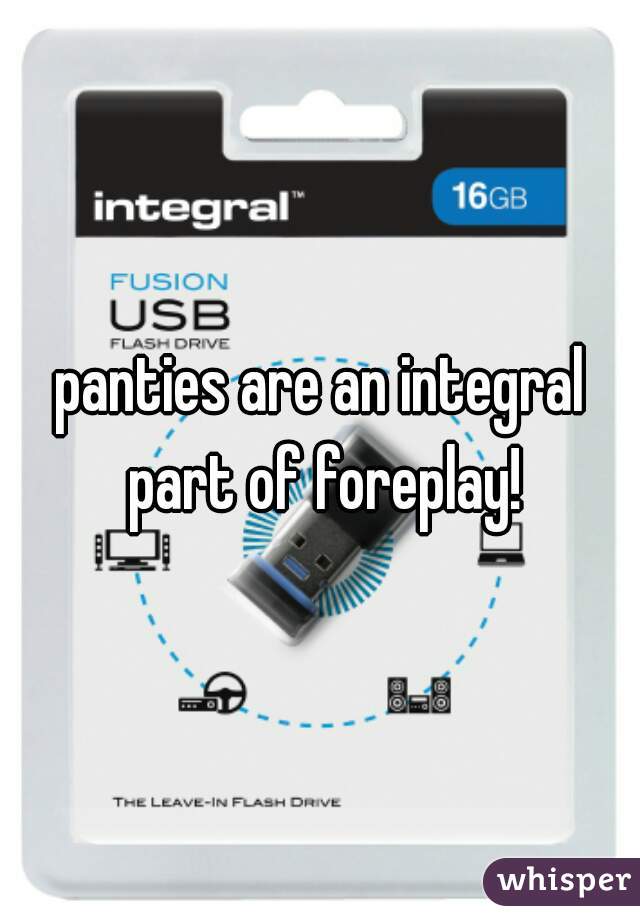panties are an integral part of foreplay!